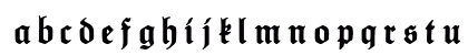 HumboldtFrakturUNZ1L Italic Lowercase Preview