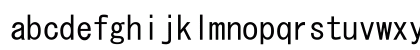 MS Gothic Regular Lowercase Preview