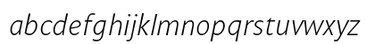Legato LF Light Italic Lowercase Preview