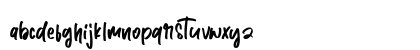 Lazy Fine Regular Lowercase Preview