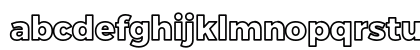 Trueno ExtraBold Outline Lowercase Preview
