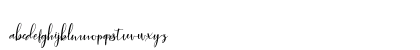 biglittle script Regular Lowercase Preview