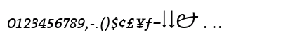 TheSerif Light Italic Lowercase Preview