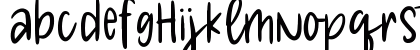 Cute Melody Regular Lowercase Preview