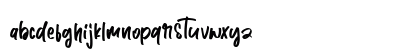 Lazy Fine Regular Lowercase Preview