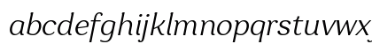 Garbata Trial Light Italic Lowercase Preview