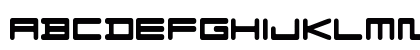 F-Zero GX Venue Font Regular Lowercase Preview