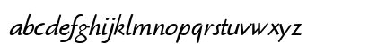 AIOzBrush Italic Lowercase Preview