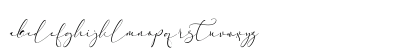 Everything Calligraphy Regular Lowercase Preview