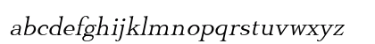 DionisiiOTF Lt Light Italic Lowercase Preview