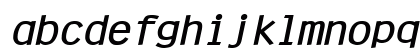 CleanWide BoldItalic Lowercase Preview