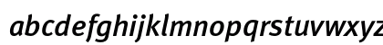 MetaPlusLining MediumItalic Lowercase Preview