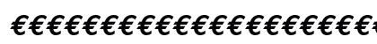 Euro Mono Bold Italic Lowercase Preview