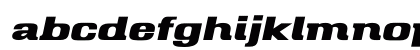 Mugio ExtBd Slant Regular Lowercase Preview