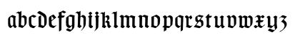 TypographerGotisch D Regular Lowercase Preview
