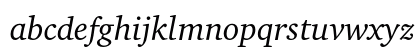 Charter BT Pro Italic Lowercase Preview