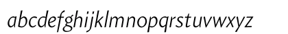 Amira Light Italic Lowercase Preview