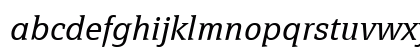 PageSerifTF-LightItalic Regular Lowercase Preview