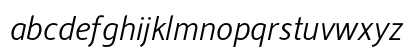 Alber Light Italic Lowercase Preview