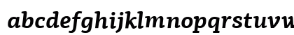 PF Agora Slab Pro Bold Italic Lowercase Preview