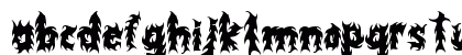 BLACK FLAMES Regular Lowercase Preview