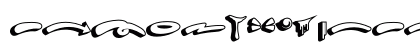 Hard Zone - Shadow -Swash Regular Lowercase Preview