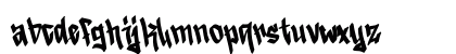 Vandal Rush Regular Lowercase Preview