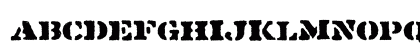 Stenso Stencil Regular Lowercase Preview