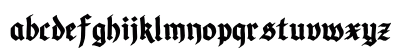 Manic Germanic Regular Lowercase Preview