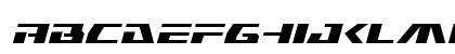Yamato Class Expanded Italic Regular Lowercase Preview