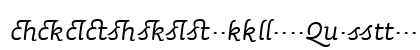 SaunaLigatures-ItalicSwash Regular Preview
