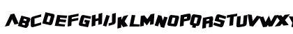 SF Zero Gravity Condensed Bold Italic Lowercase Preview