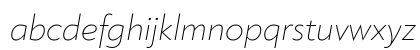Klein Trial Extralight Italic Lowercase Preview