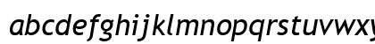 Trebuchet MS Hu Italic Lowercase Preview