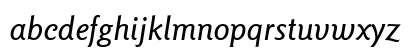 GoudySans Md BT Medium Italic Lowercase Preview