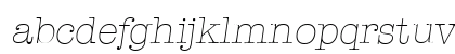 TypewriterSerial-Xlight Italic Lowercase Preview