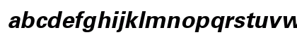 Univers LT 45 Light Bold Italic Lowercase Preview