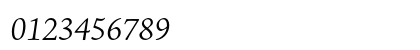 Adobe Jenson Pro Light Italic Numeric Preview