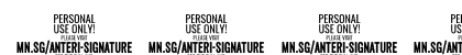 Anteri Signature PERSONAL USE Regular Numeric Preview
