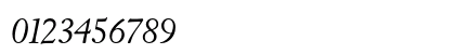 EldoradoText ItalicSC Numeric Preview