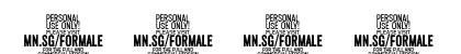 Formale Script PERSONAL USE Regular Numeric Preview