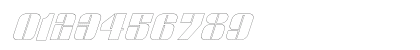 Glyphic SeriesOutlineItalic Numeric Preview