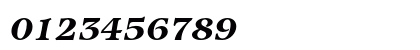 Isbell ITC Std Bold Italic Numeric Preview