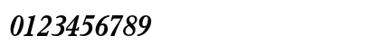 Italian Old Style MT Std Bold Italic Numeric Preview