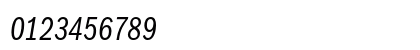 ITC Franklin Gothic Std Book Compressed Italic Numeric Preview