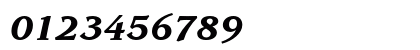 ITC Leawood Bold Italic Numeric Preview