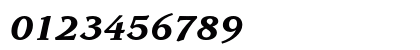 ITC Leawood Std Bold Italic Numeric Preview