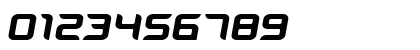 BloodWax Medium Italic Numeric Preview
