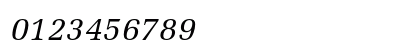 Melior LT Std Italic Numeric Preview