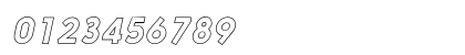 Nanami Outline Oblique Numeric Preview